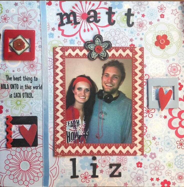 old school scrapbook page