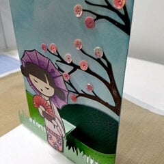Arigato side view pop up card