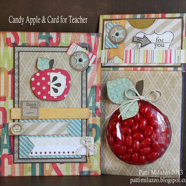 Candy Apple & Card for Teacher