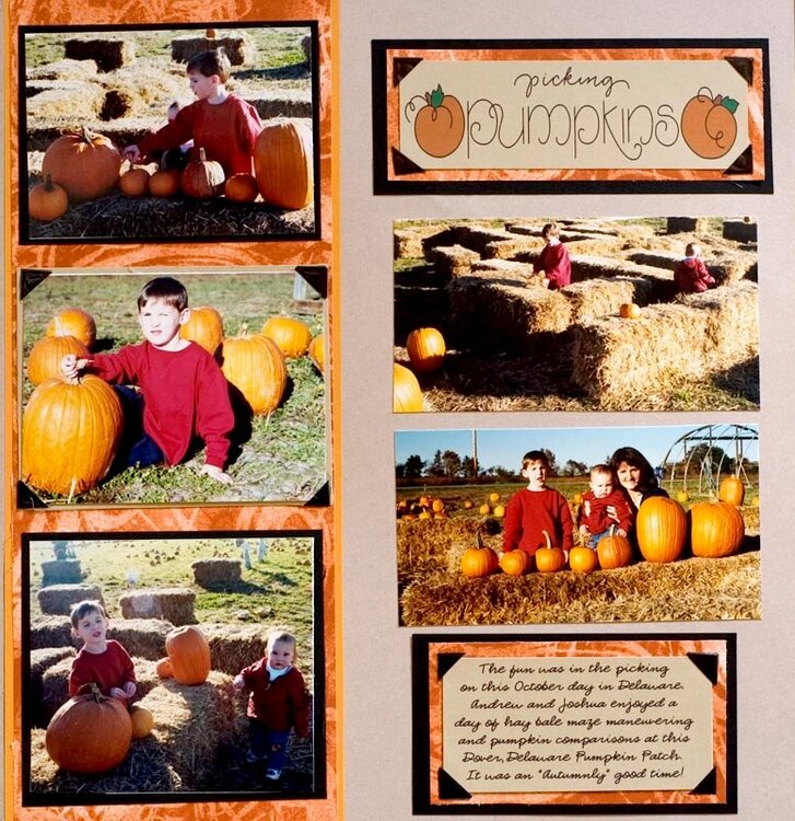 Picking Pumpkins - Left