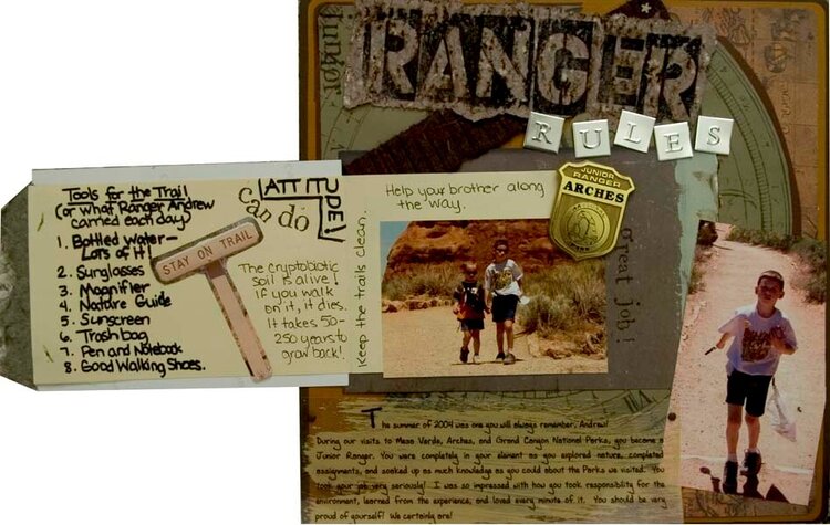 Junior Ranger Rules -- Hidden Journaling