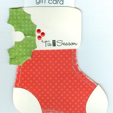 Christmas Stocking Gift Card Holder (BoBunny)