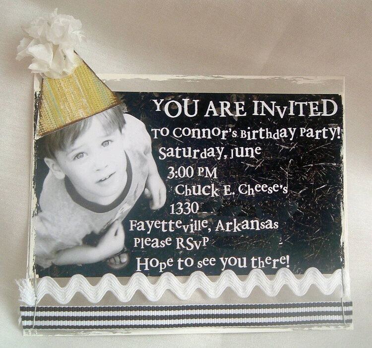 3rd Birthday Party Invitation (On Transparency)