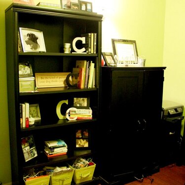 Bookshelf, Armoire, printer