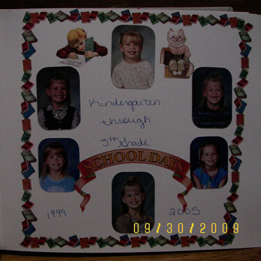Title page of Elementary school years album