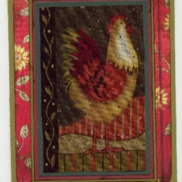 Fabric Rooster card