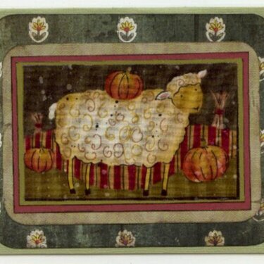 Fabric Sheep card