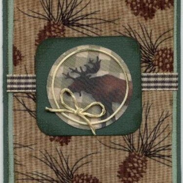 Pine Cone Moose notecard