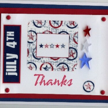 Thank you card - July 4th