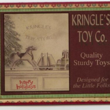 Kringle&#039;s Toy Co. card