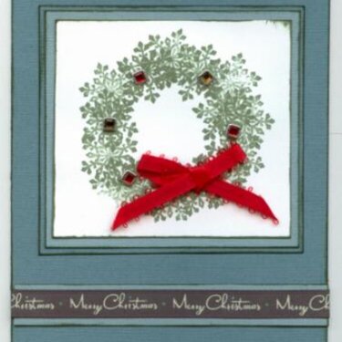 Snowflake wreath card
