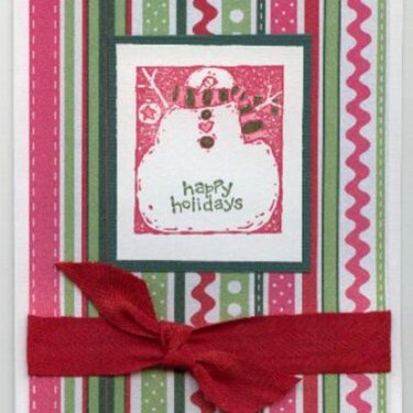 Snowman stamped card