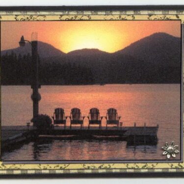 Sunset Dock Chairs Card