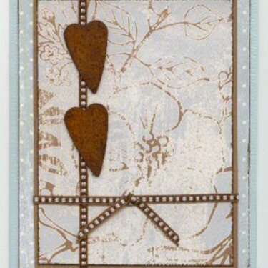Tin Hearts notecard