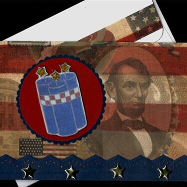 Abe Lincoln 4th of July card