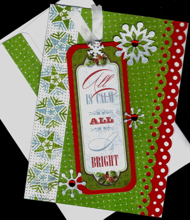 All Is Calm All Is Bright Xmas Card