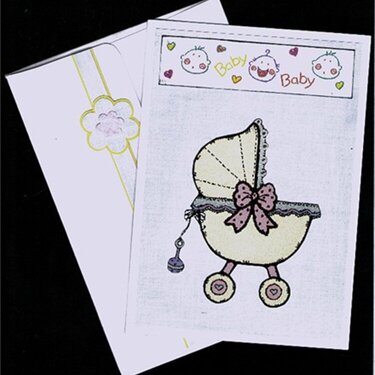 Baby Bassinette Card