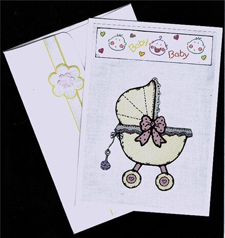 Baby Bassinette Card