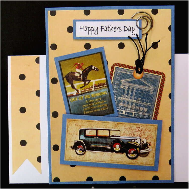 Beige Black Dot Fathers Day Card