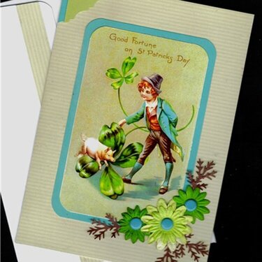 Boy With Pig St. Patrick&#039;s Day Card