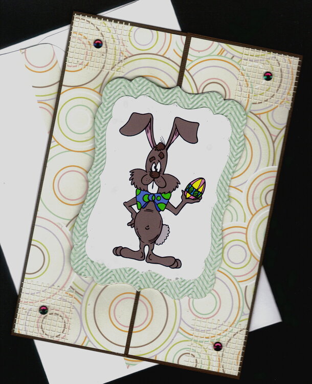 Brown Rabbit Gate Fold Card