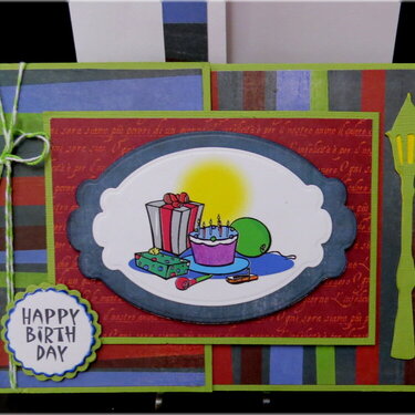 Cake and Gifts Joy Fold Birthday Card