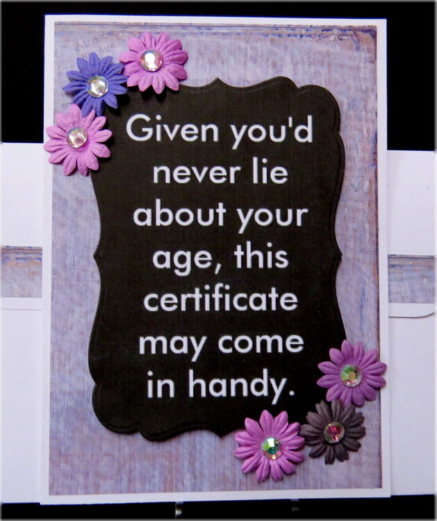Certificate Birthday Card