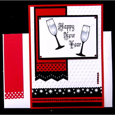 Champagne Glasses New Years Card