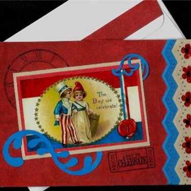 Child Couple 4th of July card