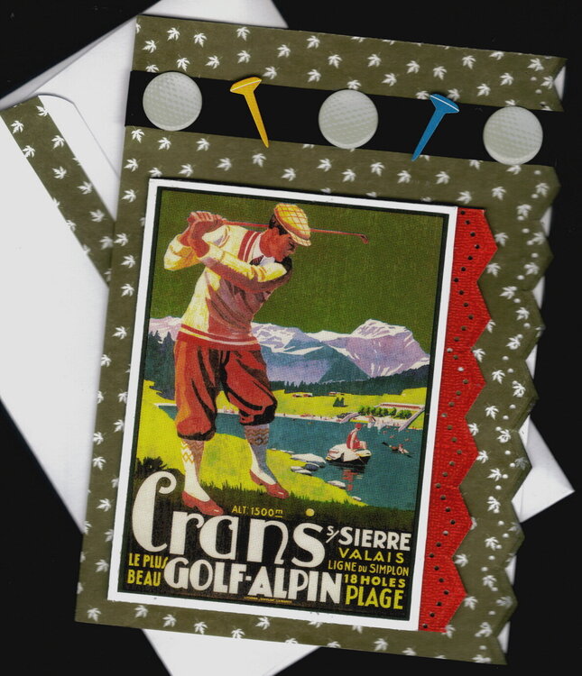 Crans Golf Alpin Birthday Card