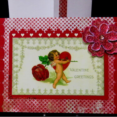 Cupid With Heart and Rose Valentine