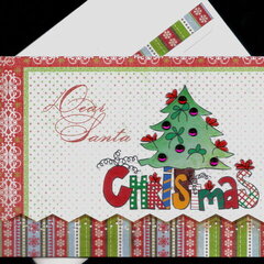 Dear Santa Xmas Tree Card