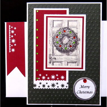 Door Wreath Xmas Card