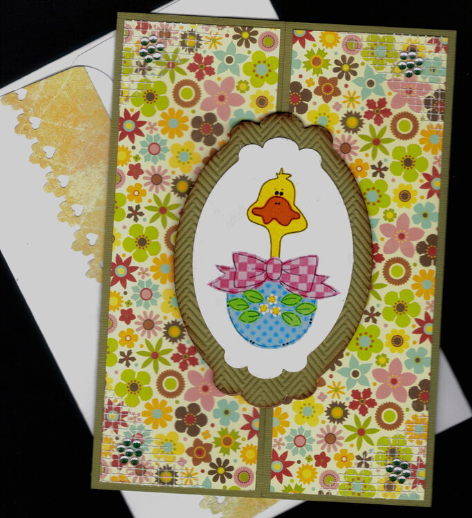 Duck Easter Gate Fold Card