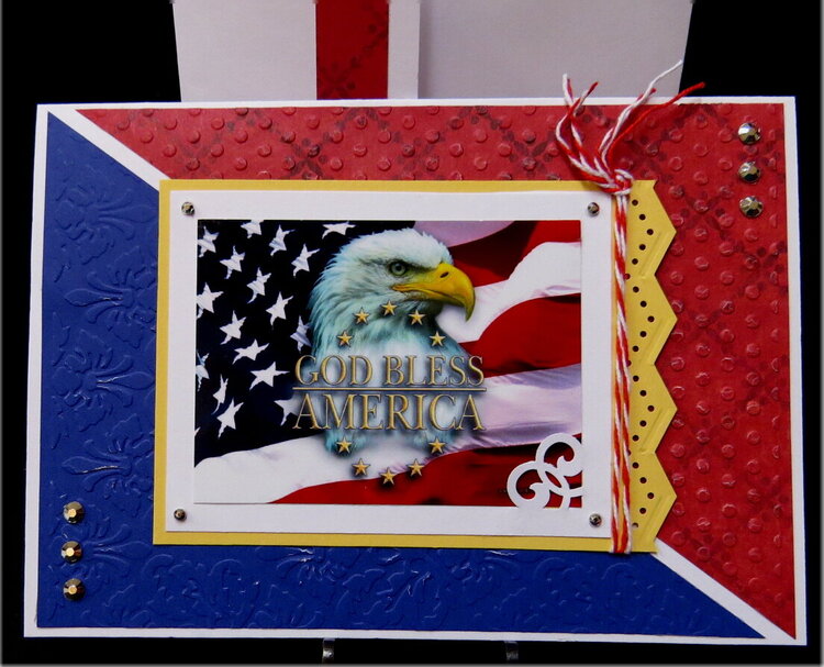 Eagle Flag 4th of July Card