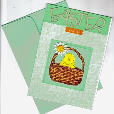 Chick Basket Easter Card