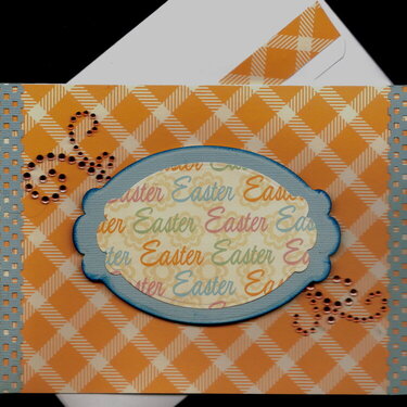 Easter Words Orange Card