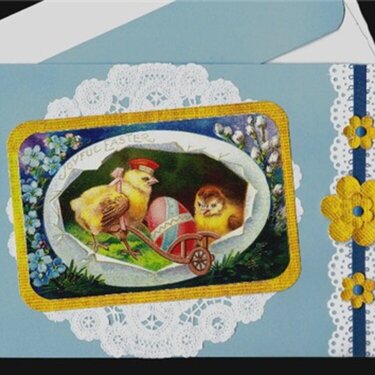 Egg Delivery Chick Easter Card