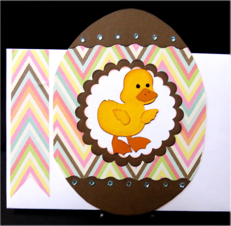 Egg Duck Easter Card