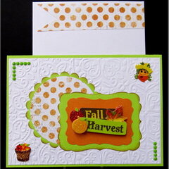 Fall Harvest White Thanksgiving Card