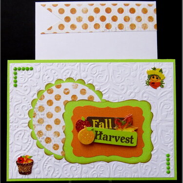 Fall Harvest White Thanksgiving Card
