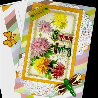 Floral Birthday Greetings Card