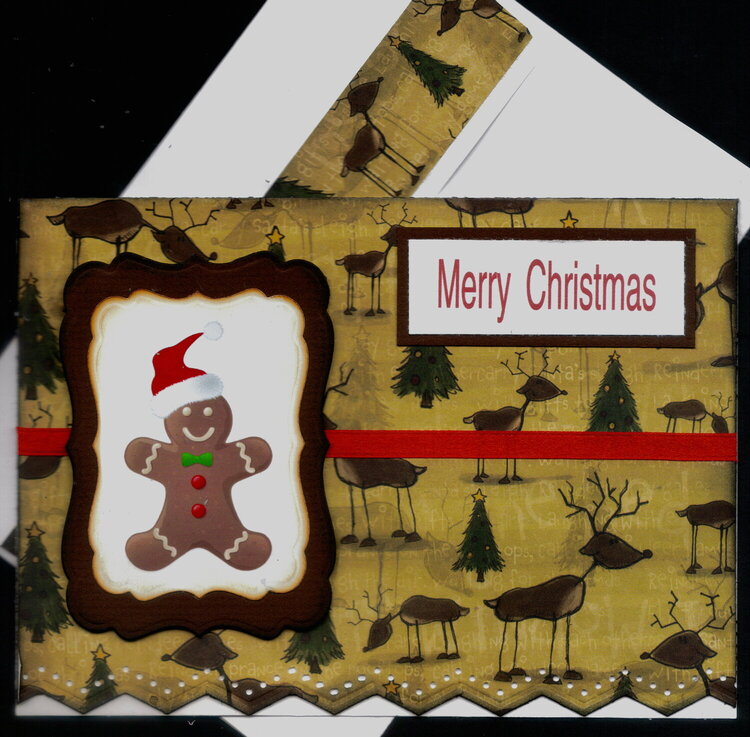 Gingerbreadman 2 Xmas Card