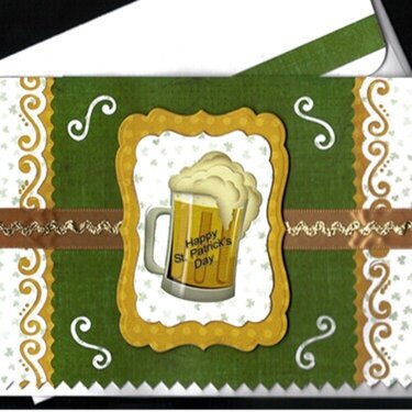 Gold Beer Mug St. Patrick&#039;s Day card