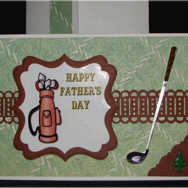 Golf Bag Happy Fathers Day Card