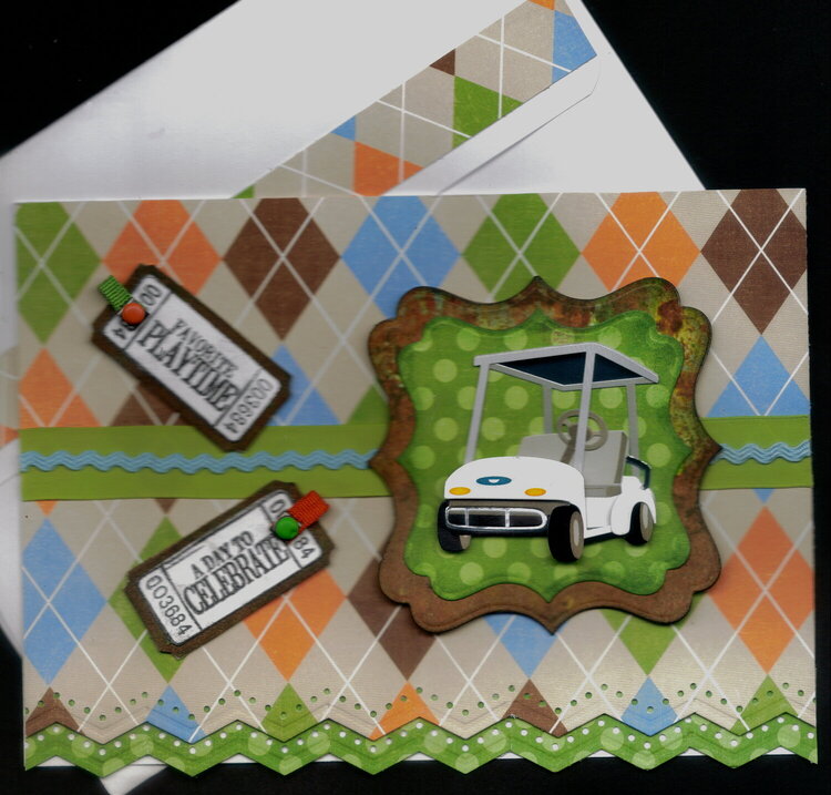 Golf Cart And Tickets Card