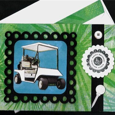 Golf Cart Birthday Card