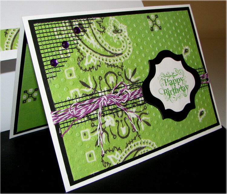 Green Bandana Birthday Card