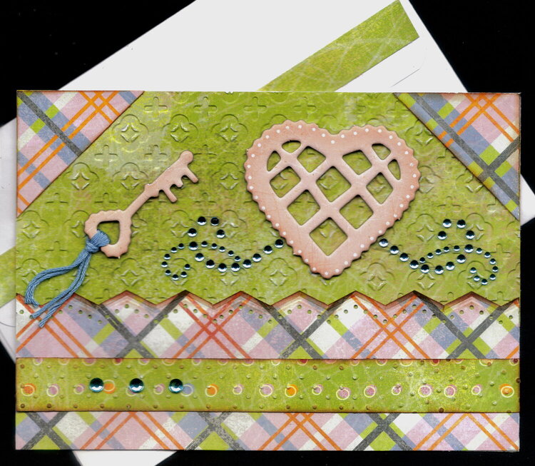 Heart  And Key Valentine Card