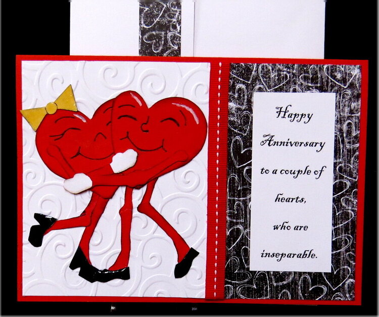 Hugging Hearts Anniversary Card